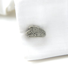 Star War - Millennium Falcon Silver Cufflinks
