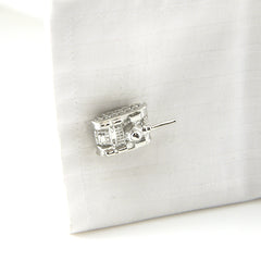 Tank Silver Cufflinks