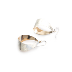 Shinny Bell Rose Gold & Sliver Sterling Silver Earrings