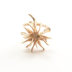Bromeliad Rose Gold Sterling Silver Ring