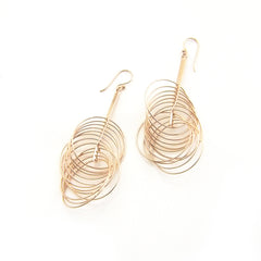 Big Whisker Rose Gold Sterling Silver Earrings