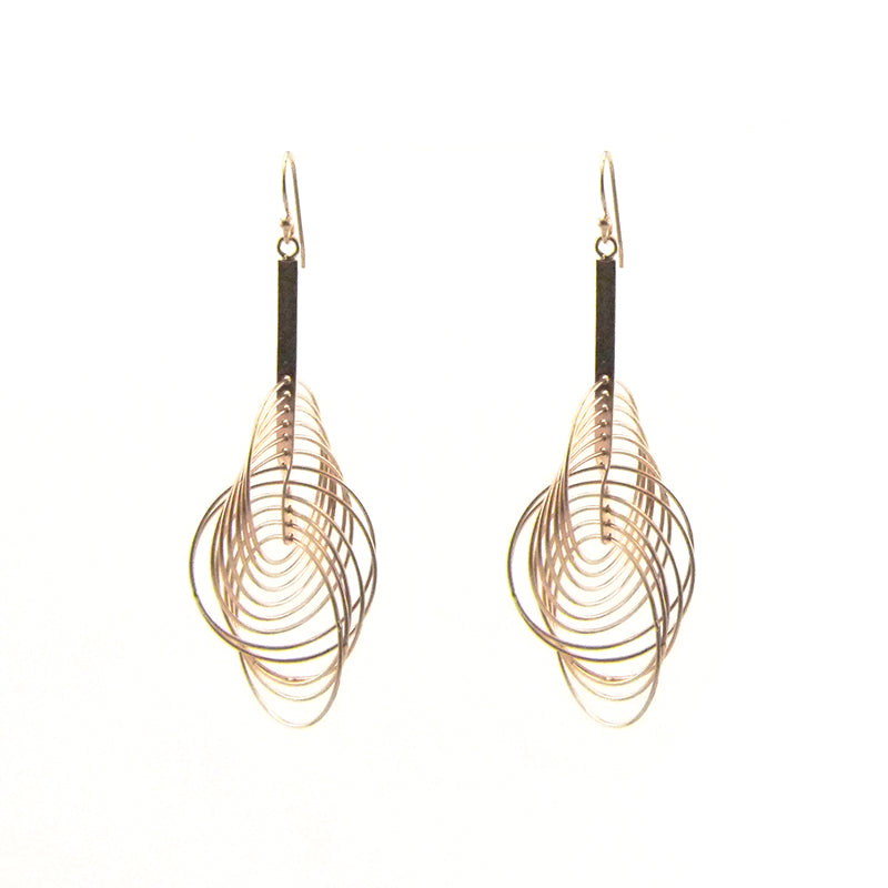 Big Whisker Rose Gold Sterling Silver Earrings