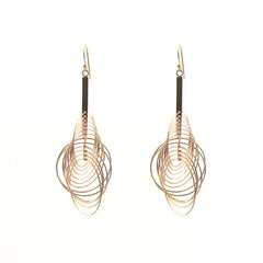 Big Whisker Rose Gold Sterling Silver Earrings