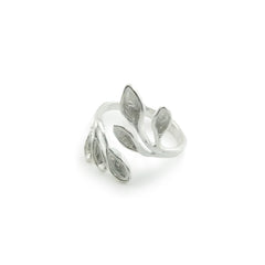Flower Heart Branches Sterling Sliver Ring