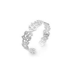 Small Leaf Pattern Sterling Sliver Bangle