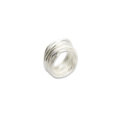 Thick Multi-line Sterling Sliver Ring