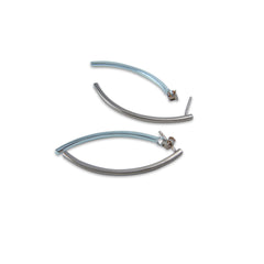 Fish Tail Rose Gold & Sliver Sterling Sliver Studs