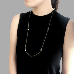 18k Gold With Akuya Pearl Two-way Necklace