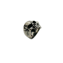 Big Skull Shinny Sterling Silver Ring