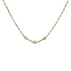 Bar with Clear crystal Necklace