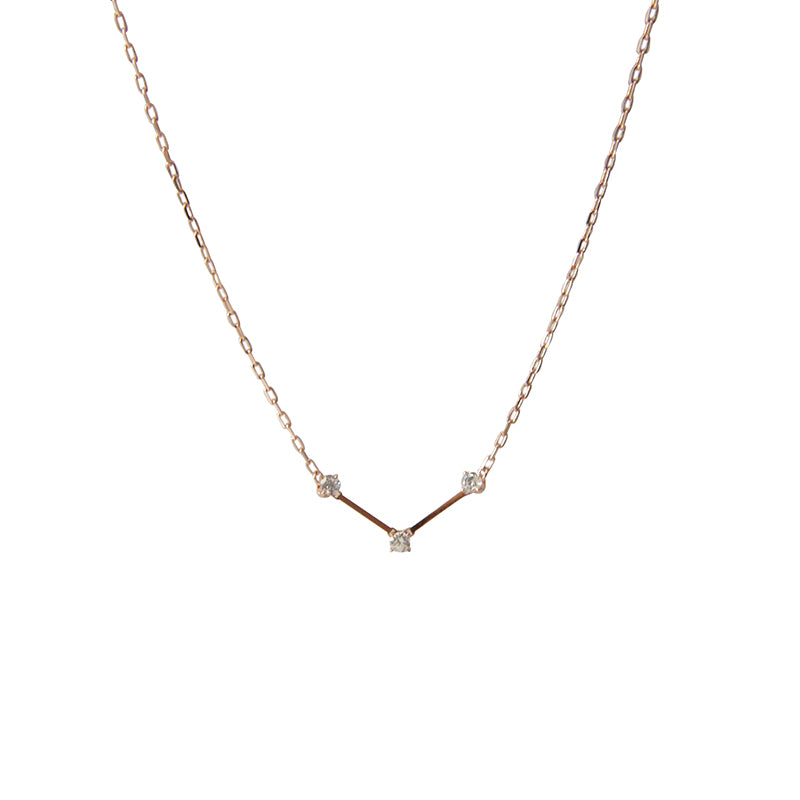 Bar with Clear crystal Necklace