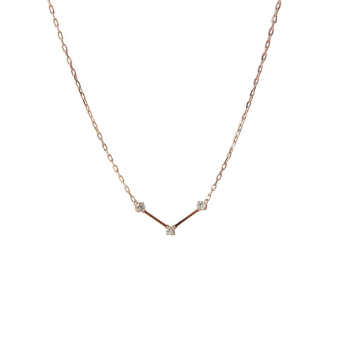 Bar with Clear crystal Necklace