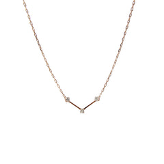 Bar with Clear crystal Necklace