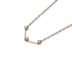 Bar with Clear crystal Necklace