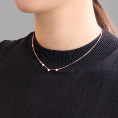 Bar with Clear crystal Necklace