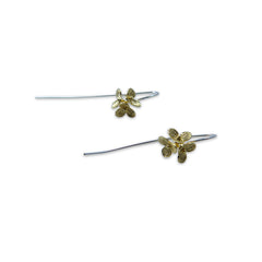 Flower Gold Sterling Silver Earrings