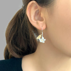 Vernicia Fordii Silver and Gold Sterling Silver Earrings