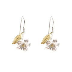Vernicia Fordii Silver and Gold Sterling Silver Earrings
