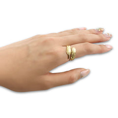 Wrap Fern Leaf Gold Sterling Sliver Ring