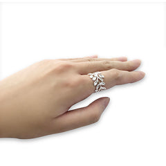 Sequence leaves Sliver Sterling Ring