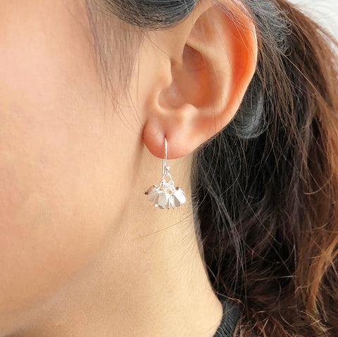 Mini Hydrangea Sterling Sliver Earrings