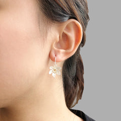 Scarlet Pimpernel Sterling Silver & Gold Earrings