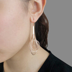 Big Whisker Rose Gold Sterling Silver Earrings