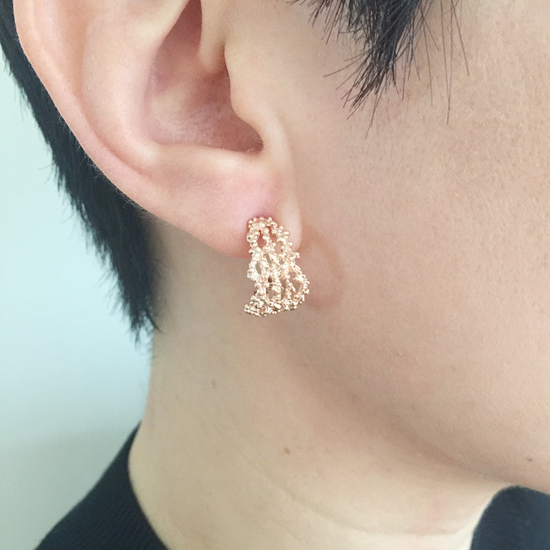 Frozen Rose Gold Sterling Silver Studs