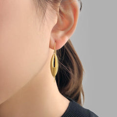 Lantern Flower Gold Sterling Sliver Pull-Thru Earrings