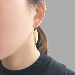 Mini Lantern Flower Gold Sterling Sliver Pull-Thru Earrings