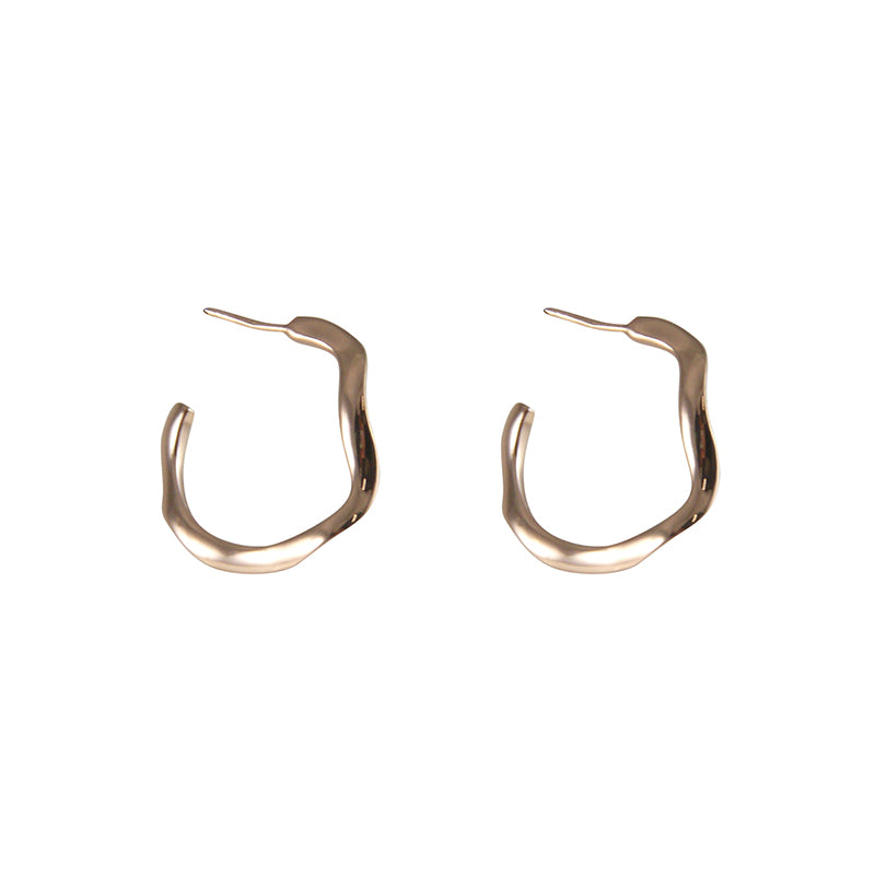 C Chape Rose Gold Sterling Earrings