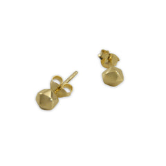 Hexagon earrings Gold Sterling Earrings