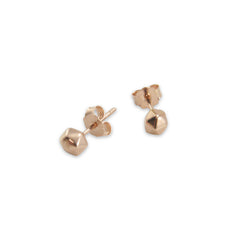 Hexagon earrings Rose Gold Sterling Earrings