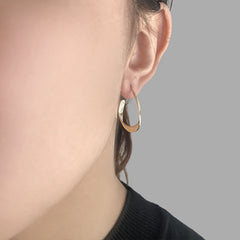 Concentric Random Circles Gold Sterling Silver Earrings