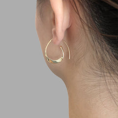Concentric Random Circles Gold Sterling Silver Earrings