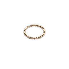 Basic Tiny Round Ball Rose Gold Sterling Silver Ring