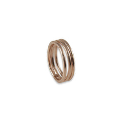 Three layers Rose Gold Ring