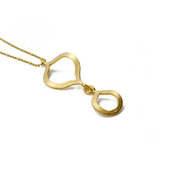 Half Infinity Plus Short Gold Necklace