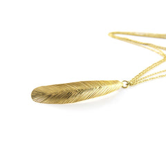 Linear Long Gold Necklace