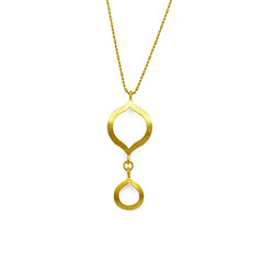 Half Infinity Plus Short Gold Necklace