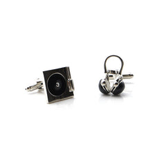 Headphone & Disc Player Cufflinks