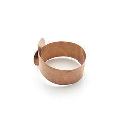 Fish Collar Thick Rose Gold Sterling Silver Bangle