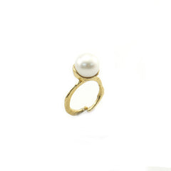 Big Pearl Gold Ring