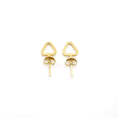 Cut-out Triangle Gold Sterling Silver Studs