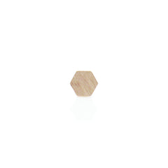 Single Hexagon Rose Gold Sterling Silver Studs