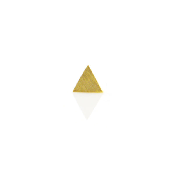 Single Triangle Gold Sterling Silver Studs