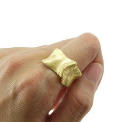 Pointy Mount Gold Sterling Silver Ring