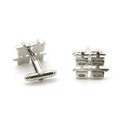 Double Happiness Sliver Cufflinks