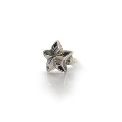 Emboss Star Sterling Silver Stud (One Piece)
