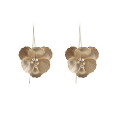 Big Eschscholzia Rose Gold Sterling Silver Pull-Thru earrings